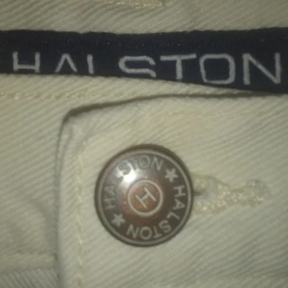 Khaki Denim Halston Jeanswear Cropped Pants Capri Jeans Sz 6 - Picture 11 of 15